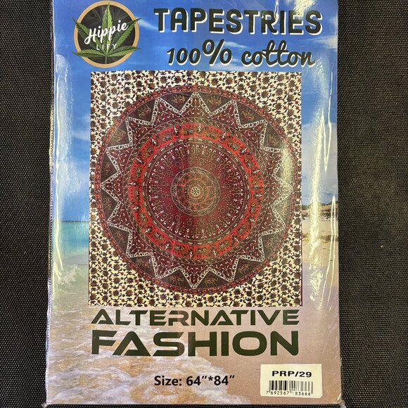 100% Cotton Tapestry – Mandala Wall Hanging (64” x 84”) - Picture 2 of 2